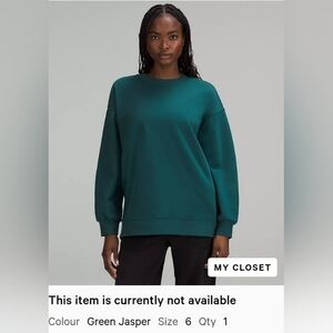 Perfectly Oversized Crew in Green Jasper